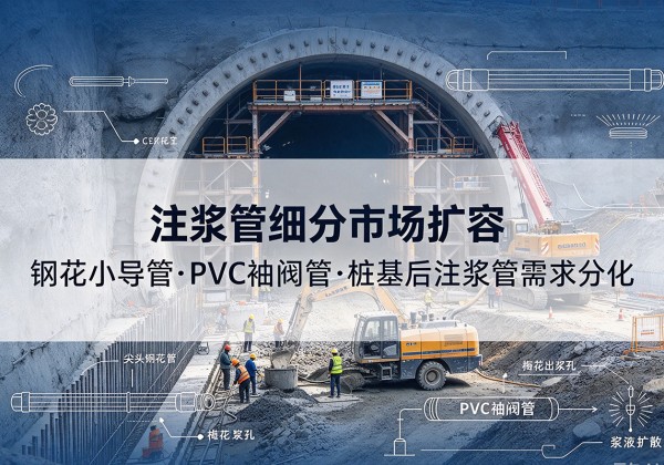 伊通注浆管细分市场扩容，隧道钢花小导管、PVC 袖阀管、桩基后注浆管需求分化